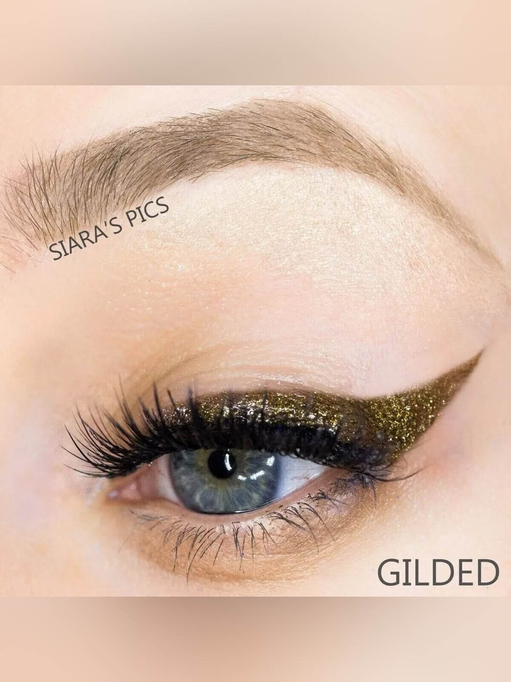 EyeSense Shimmer Gilded NEW Bronze Gold Glitter Waterproof Liquid Eyeliner
